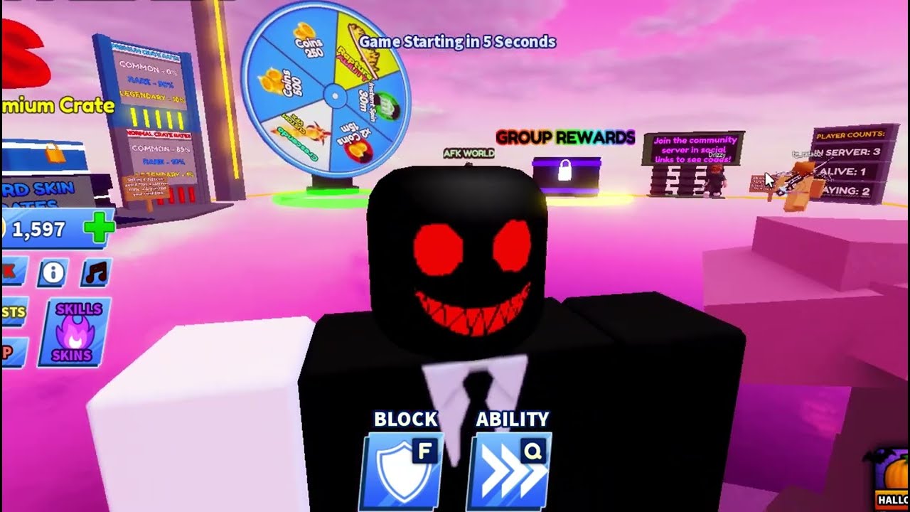 ROBLOX Fuja da BOLA DE LÂMINA no ROBLOX